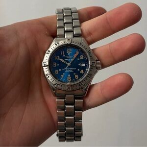 Breitling A17040 Superocean 41mm Stainless Steel Blue Dial Automatic Men's Watch